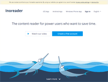 Tablet Screenshot of inoreader.com